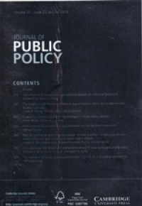 Image of Journal of Public Policy