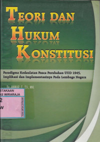 Image of Teori dan Hukum Konstitusi